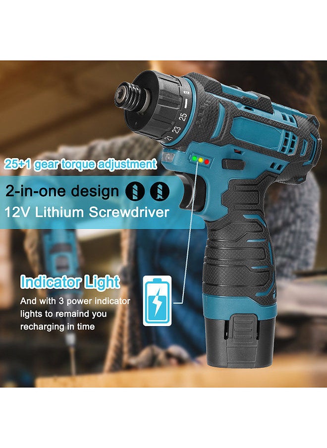 Generic - 12 V Lithium Screwdriver Torque Adjustable 2 Speed Control Modes Multifunctional Repairing Tool Kit Brush Motor Electric Screw Driver for Mobilephones Computers Home Appliances - Image 1