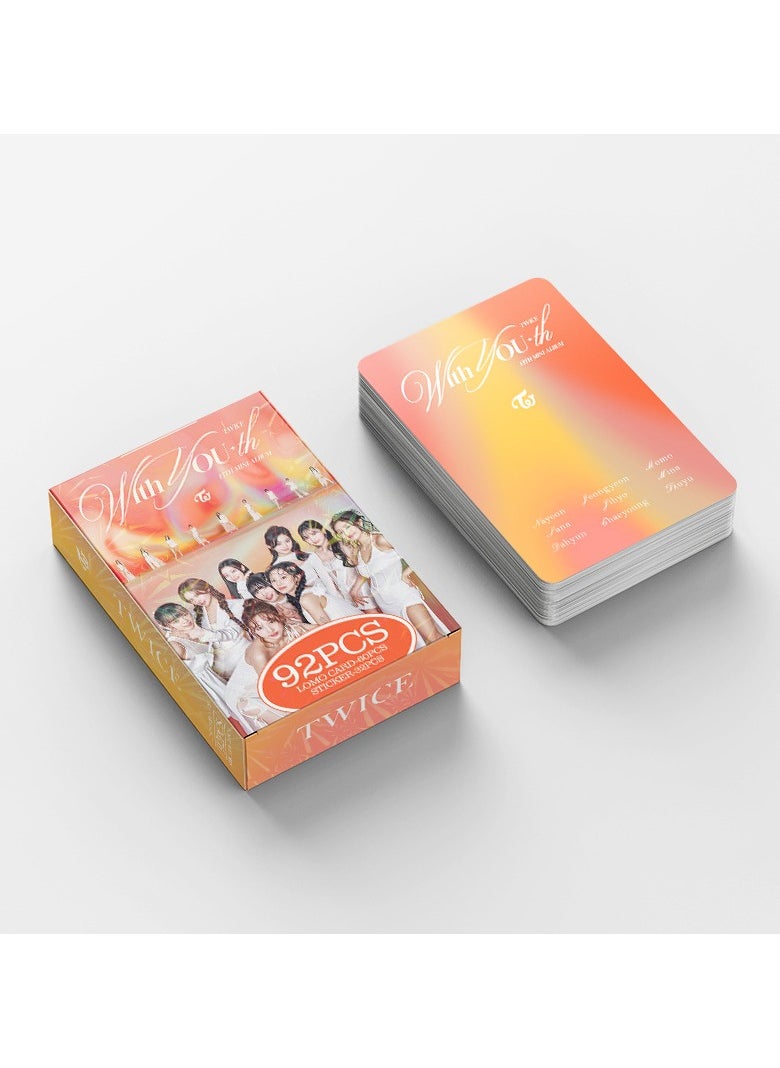 EHOME 92Pcs TWICE New Album With YOU-Th Lomo Card And Sticker  - Image 4