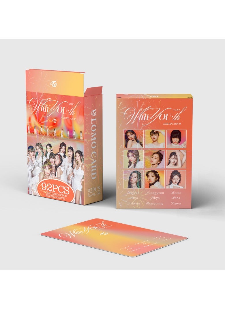 EHOME 92Pcs TWICE New Album With YOU-Th Lomo Card And Sticker  - Image 3