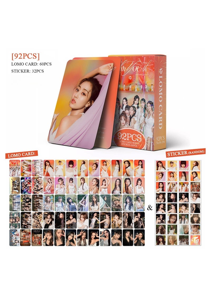 EHOME 92Pcs TWICE New Album With YOU-Th Lomo Card And Sticker  - Image 2