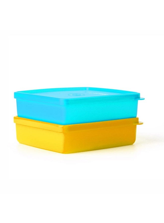 Tupperware Snack Stackers 400ml (Set of 2), Yellow & Blue - Image 1