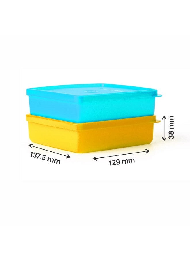 Tupperware Snack Stackers 400ml (Set of 2), Yellow & Blue - Image 5