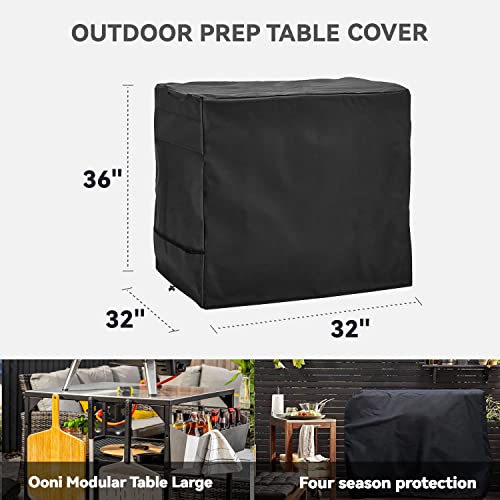 Wnanan Outdoor Pizza Oven Table Cover Heavy Duty Waterproof Cover for Ooni Large TableBlack - Image 3