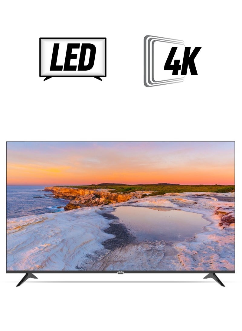 Elista 65 Inch LED Smart Google TV 4K UHD HDR10 - GTV-65UHDELD with Chromecast built-in, Dolby Audio, Bezel-less Design, Google Assistance, hands-free voice control.  - Image 1