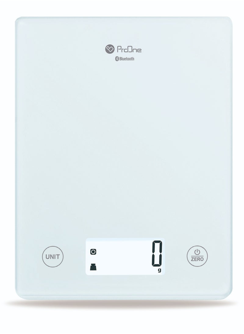 ProOne - ProOne Bluetooth Smart Kitchen food Scale, Measure Volume, Weight, Calories, Multi User Data Storage, Phone Connect, Small Weight machine Cooking, Baking & Your Diet Planning Partner - Image 1