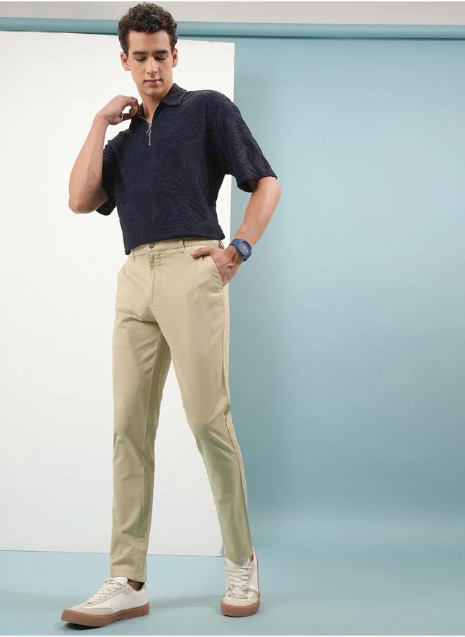 هاي لاندر Highlander Mid Rise Regular Fit Chino Trousers