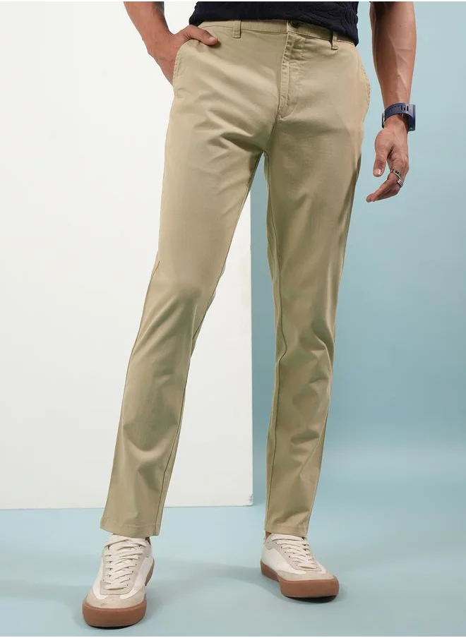 هاي لاندر Highlander Mid Rise Regular Fit Chino Trousers