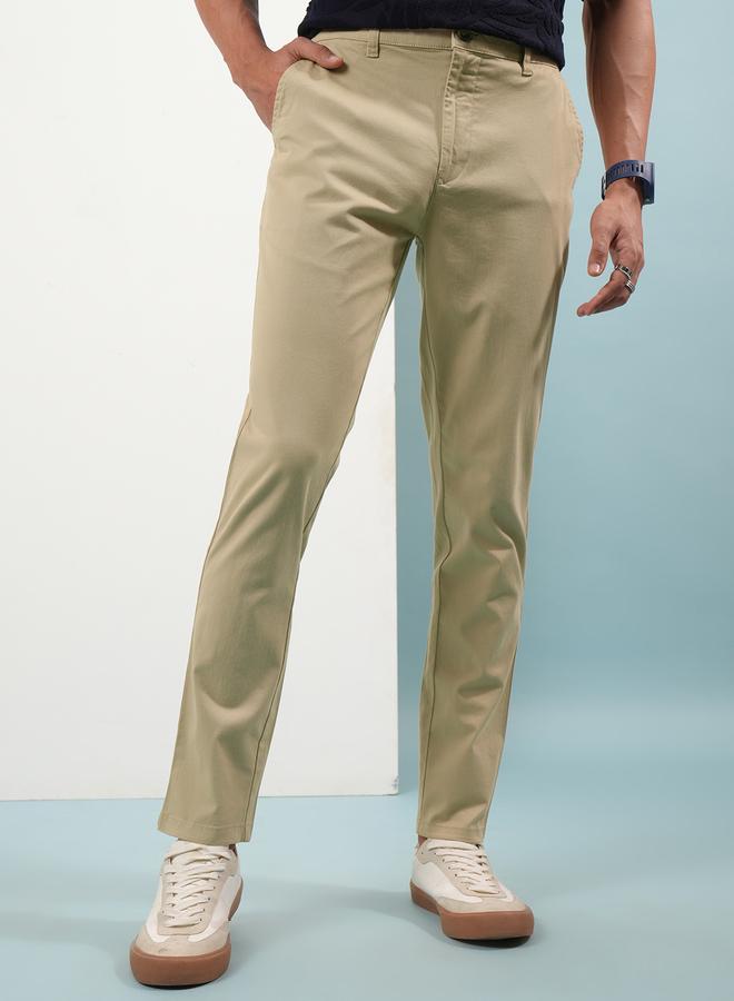 Highlander Mid Rise Regular Fit Chino Trousers - Image 1