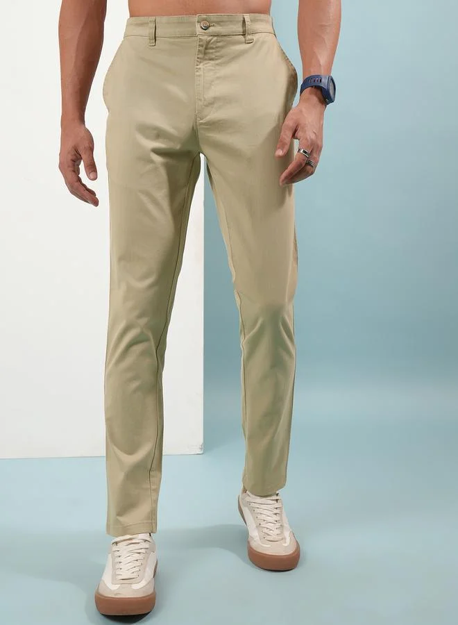 HIGHLANDER Highlander Mid Rise Regular Fit Chino Trousers