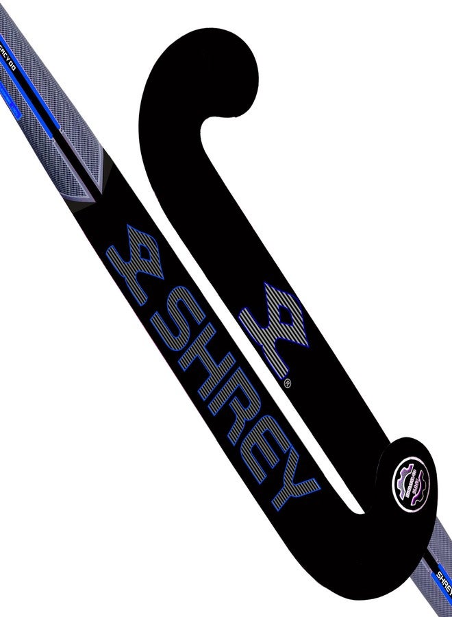 Shrey Legacy 00 Junior Late Bow Hockey Stick (Black/Blue, 36) - Image 1