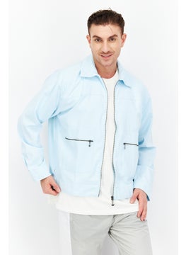 Men Sportswear Fit Training Jacket, Light Blue
