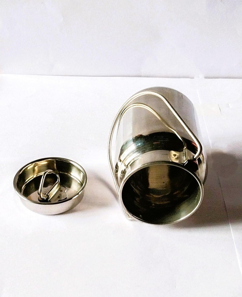 GS KITCHENWARE GS Stainless Steel Oil Milk Ghee Container for KitchenAir Tight Oil Pot Container StorageHeavy Gauge Steel Oil Can Milk Can Ghee Can 250 ML - Image 4