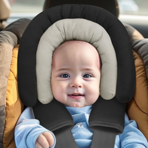 COOLBEBE Upgraded Babybody Support & Strap Covers Set for Newborn Infant Toddler - Extra Soft Breathable Car Seat Insert Cushion Pad, Perfect for Carseats, Strollers, Swing, Black - Image 2