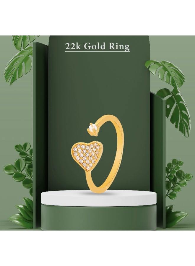 بفلح للمجوهرات خواتم أنيقة من الذهب عيار 22 قيراطًا بتصميم مستوحى من الحب  - Image 4