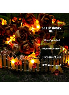 fizzytech fizzytech Plastic Honey Bee String Lights of Home Decoration Diwali Light for Decorations 12 Meters 60 Led Warm White  - Image 5