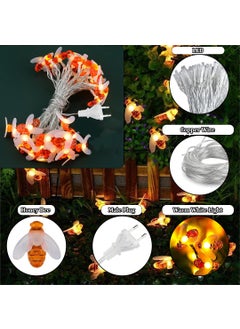 fizzytech fizzytech Plastic Honey Bee String Lights of Home Decoration Diwali Light for Decorations 12 Meters 60 Led Warm White  - Image 3