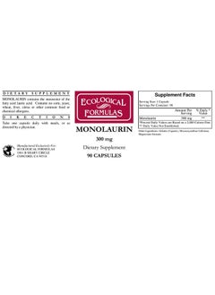 Ecological Formulas 300 Mg Monolaurin Two Individually Sealed Bottles 180 Count  - Image 3