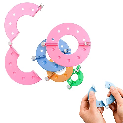 RRigo Pom Pom Maker, 7PCS Pompom Maker Tool Set for Fluff Ball Weave DIY Wool Yarn Knitting Craft Project for Kids and Adult - Image 5