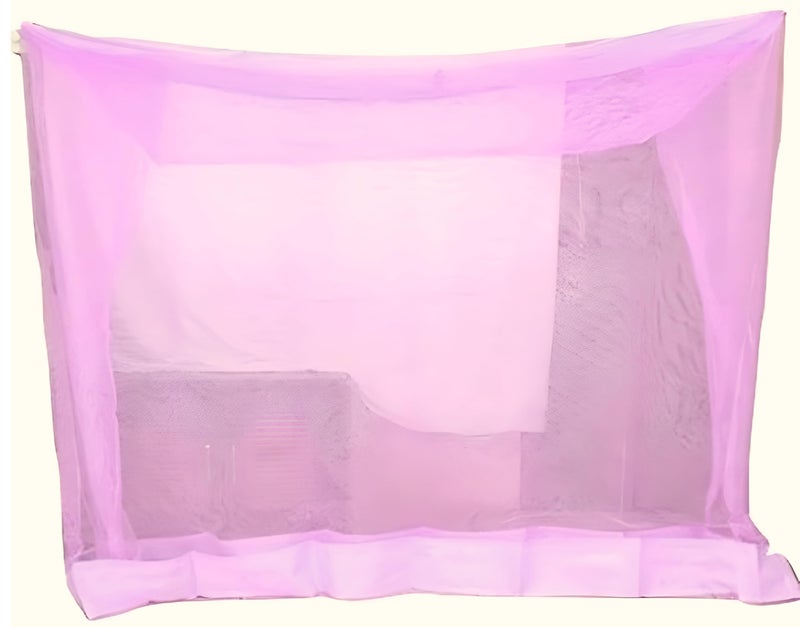 Ans Large Family Size King XXL Mosquito Net – 6.5x10 Ft Pink Nylon Net for Double Bed – Foldable, Portable & Insect Protection Free Air Flow Height 5 Ft - Image 3