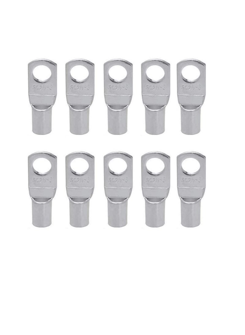 Copper Cable Lugs 10Pcs Set Wire Terminals Connector Cable lugs Ring Battery SC Terminals for Marine Solar Automotive Electric Home Applications Hole Size 8mm Cable Size 70mm  - Image 1