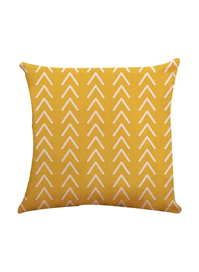 NIBEMINENT أغطية وسائد رمي مجموعة من 4، أقمشة لينة حديثة لتزيين الأرائك 45x45 سم (أصفر) - Image 5