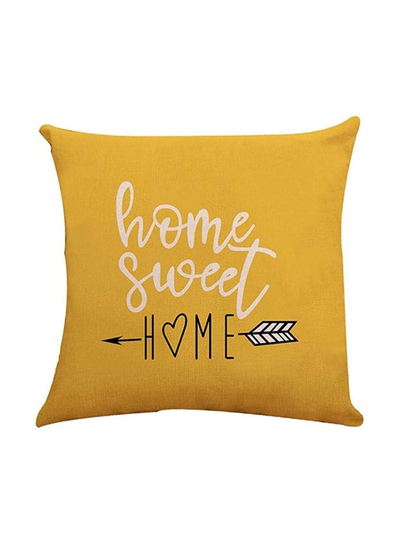 NIBEMINENT أغطية وسائد رمي مجموعة من 4، أقمشة لينة حديثة لتزيين الأرائك 45x45 سم (أصفر) - Image 2