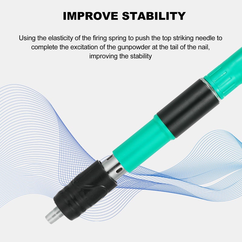 Nail Wall Fastening Tool High-Pressure Nail Machine Manual Steel Nail Machine Strength Adjustable for Home DIY Woodworking Cement Wall - Image 4