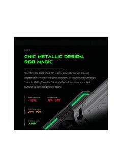 BLACK SHARK Black Shark T11 Wireless Bluetooth Earbuds with Active Noise Canceling, Bluetooth 5.3, 30 Hour Battery Life, RGB Lighting Effects (Gray)  - Image 3
