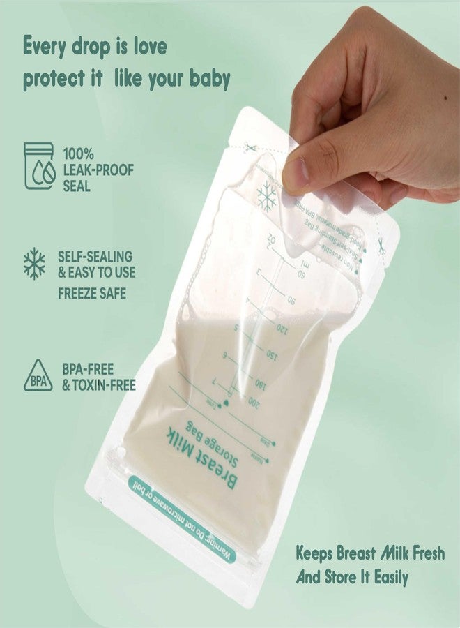 ARDAKI Breast Milk Storage Bags 200 ml (Pack of 30), BPA Free Breast Milk Storage Bottle, Milk Storage Container for Fridge Leak Proof Zip Lock Disposable Milk Freezer Bags for Breast Feeding - Image 4