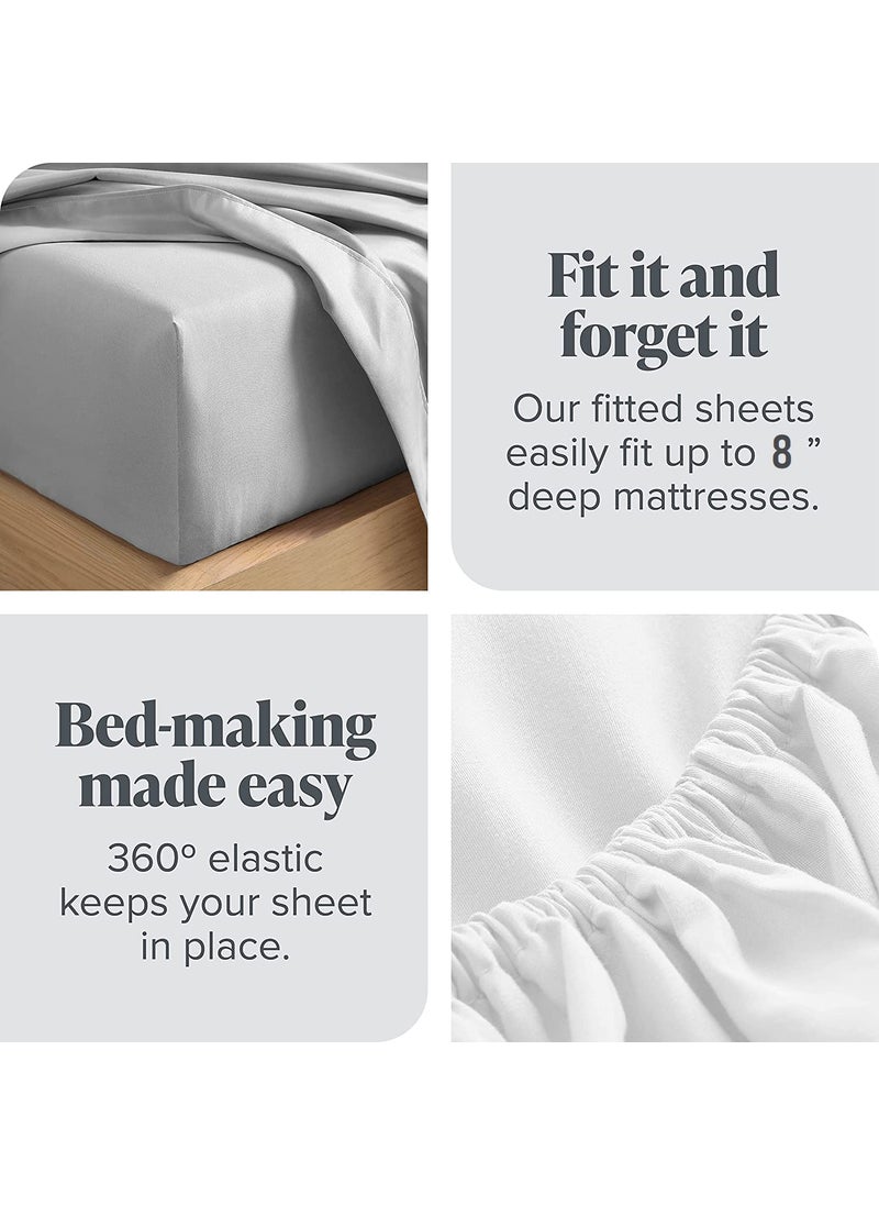 EVERLUSH - EVERLUSH 180 TC Glace Cotton Single Bed Size Elastic Fitted Bedsheet with 1 Pillow Cover, Size - 36 x 72 (Brown White Floral) - Image 1