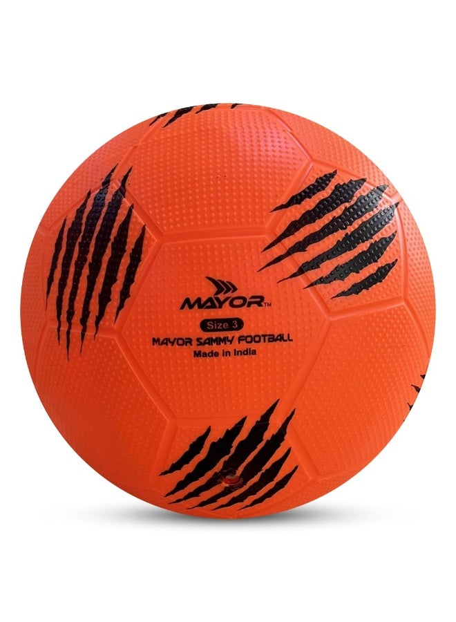مايور كرة قدم للأطفال من مايور سامي – الحجم 3، لون برتقالي | كرة داخلية وخارجية من PVC للأطفال دون 9 سنوات - Image 1