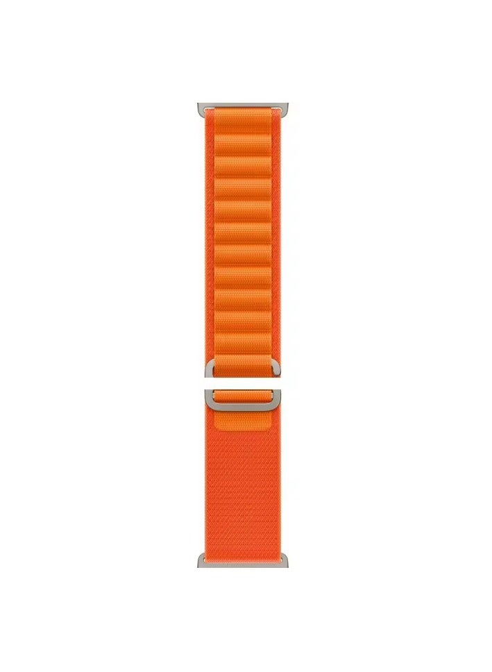 Spigen AMPO2465 Watch Band - Compatible with 42/44/45/49mm Smartwatches - G-style Buckle & High-Quality Nylon-ORANGE - Image 3