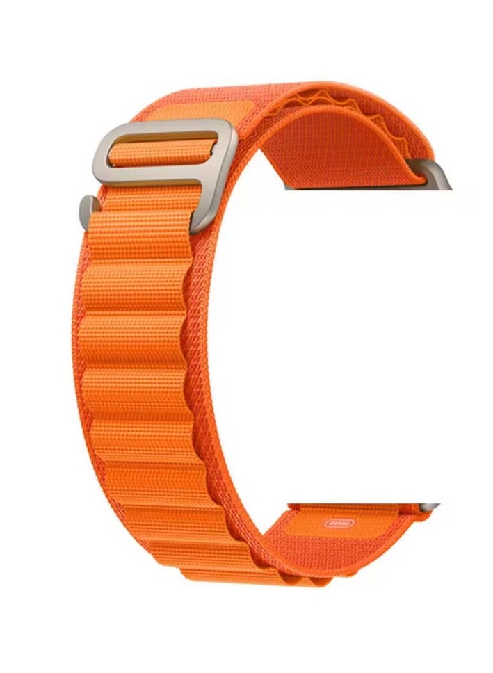 Spigen AMPO2465 Watch Band - Compatible with 42/44/45/49mm Smartwatches - G-style Buckle & High-Quality Nylon-ORANGE - Image 1