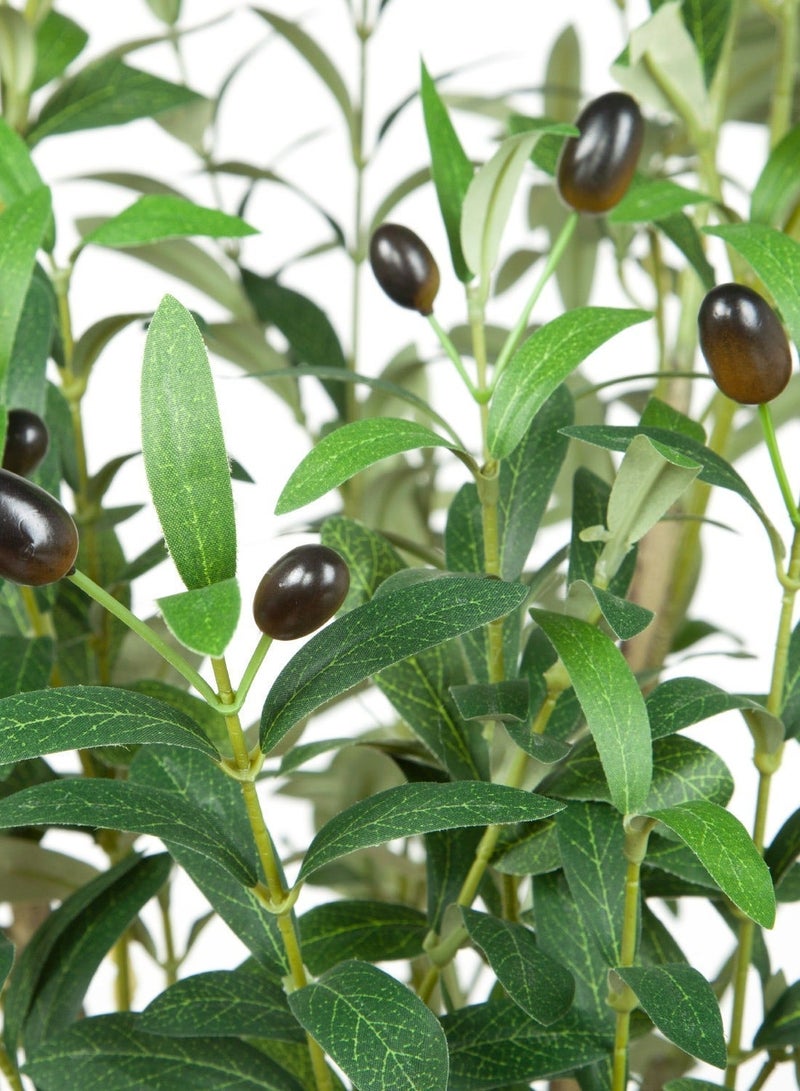 شجرة زيتون اصطناعية في أصيص، نبات حريري طوبياري مزيف – مثالية للديكور الداخلي والخارجي، للمنزل والمكتب والحديقة، وهدايا بيوت جديدة - Image 4