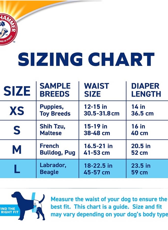 Arm & Hammer - for Pets Female Dog Diapers, Size Large, 12 Count | Ultra-Absorbent, Adjustable Girl Dog Diapers with Leak-Proof Protection and Wetness Indicator - Image 1