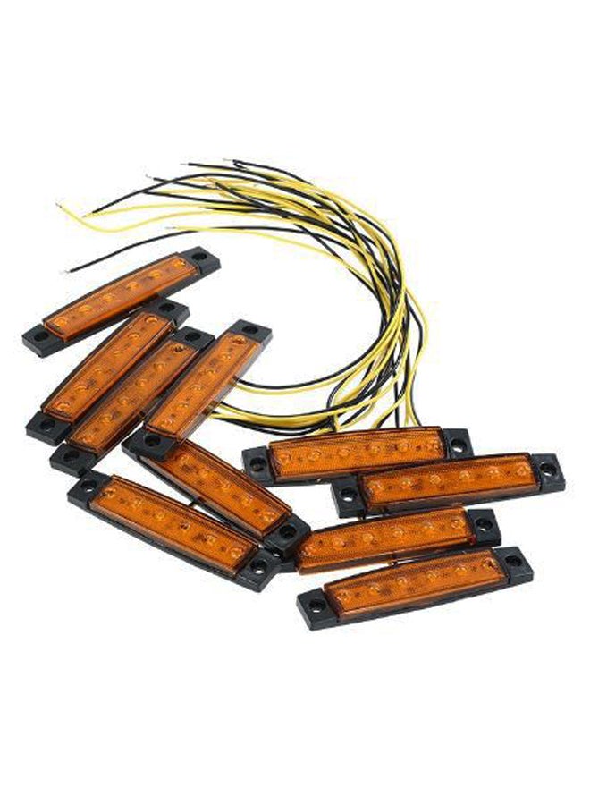 Generic 10-Piece LED Amber Side Marker Light Set With Accessories 