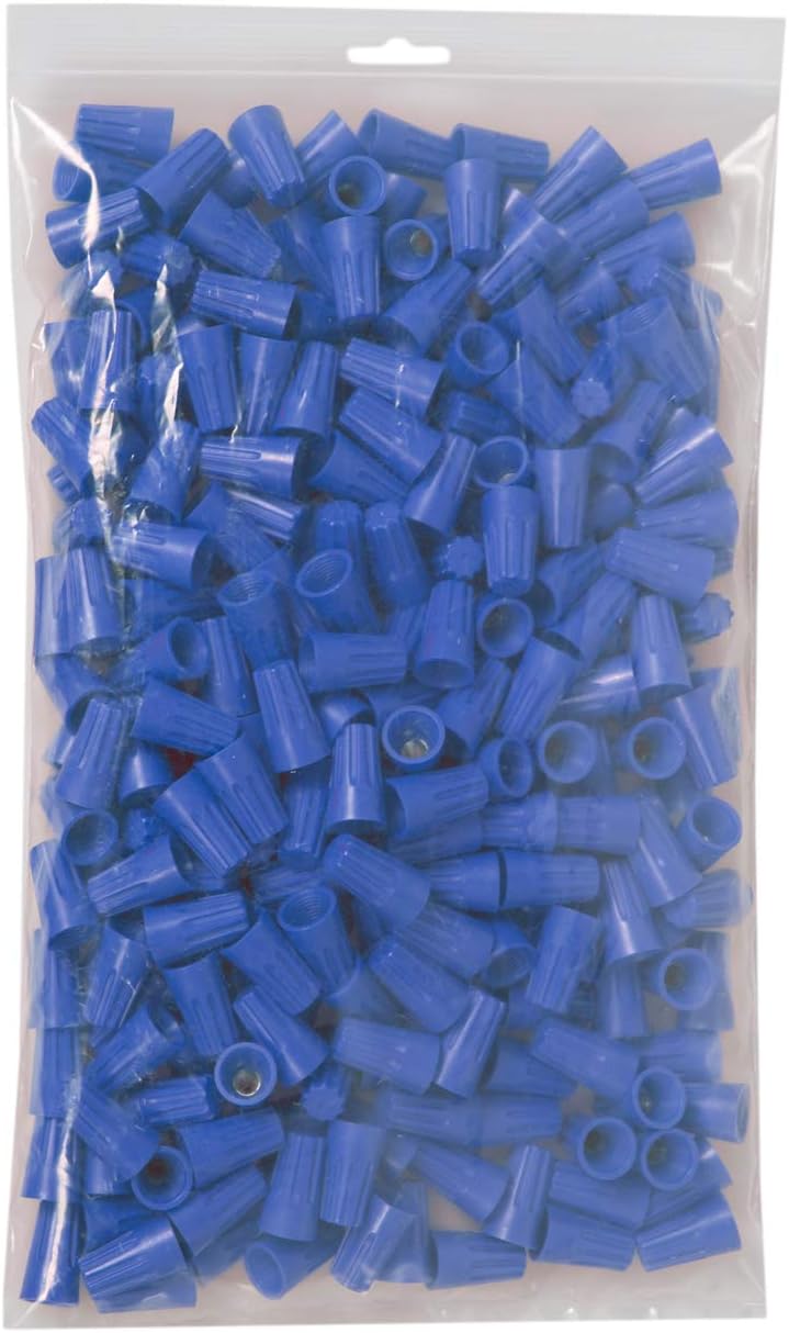 Maxxima Blue Electrical Wire Connector Screw Terminal - 1,000 Pack, Cone Shaped, UL Listed and ROHS Compliant, Ideal for Electrical Projects and Home Lighting Needs - Image 1