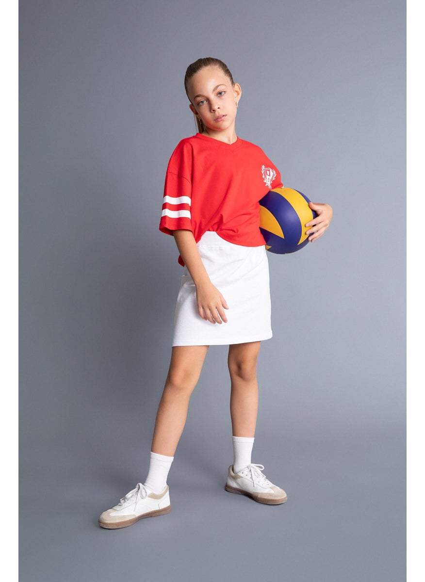 DeFacto - Girl Thin Sweatshirt Fabric Regular Fit Knitted Skirt - Image 1