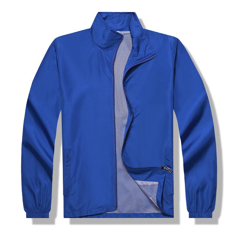 Autumn and Winter Loose Side Seam Pocket Ordinary Daily Zipper Ready-Made Beltless Pure Color Orange Peach Windbreaker - Image 3