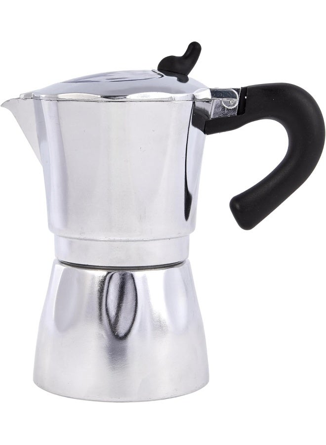 KitchenCraft World Of Flavours Italian Espresso Coffee Maker Six Cup With Clear Lid 303Ml, Sleeved, Silver - Image 3