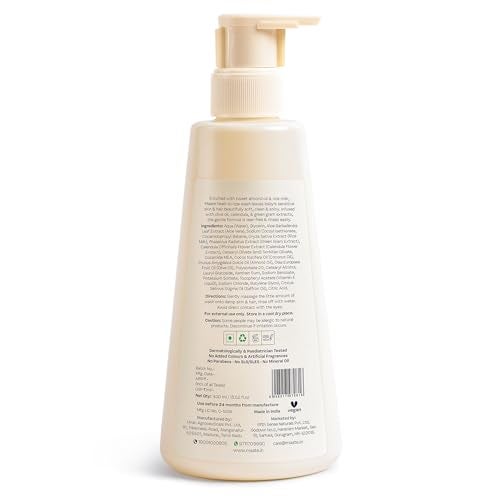 Maate Baby Head to Toe Wash 400 ml | Baby Hair & Body Wash for Bath | Aloe Vera, Almond Oil, Rice Milk & Calendula | Gentle, Soap & Tear Free, pH Balanced Cleanser | For Newborns, Infants & Babies 0m+ - Image 2