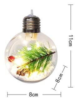 PAMEER 3 Pieces Christmas Tree Warm White LED Decoration Ball, Xmas Tree Ball Ornament, Shatterproof Large Hanging Balls Pendants, Xmas Ornament Party Home Decor, Battery Operated included.  - Image 2