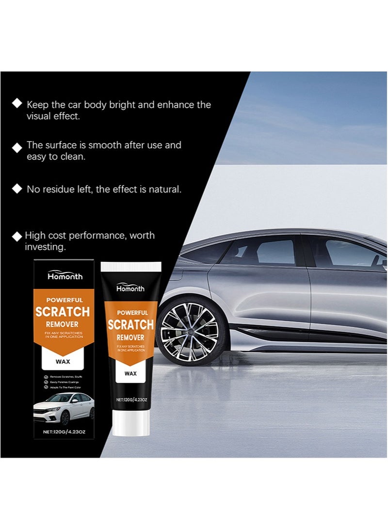 Homonth 2 Pieces Of Powerful Scratch Remover，Car Paint Scratch Repair Agent，Remover For Vehicle Paint Repair，Professional Scratch Removal，Suitable For Deep Scratches On Vehicles（120g+120g） - Image 5