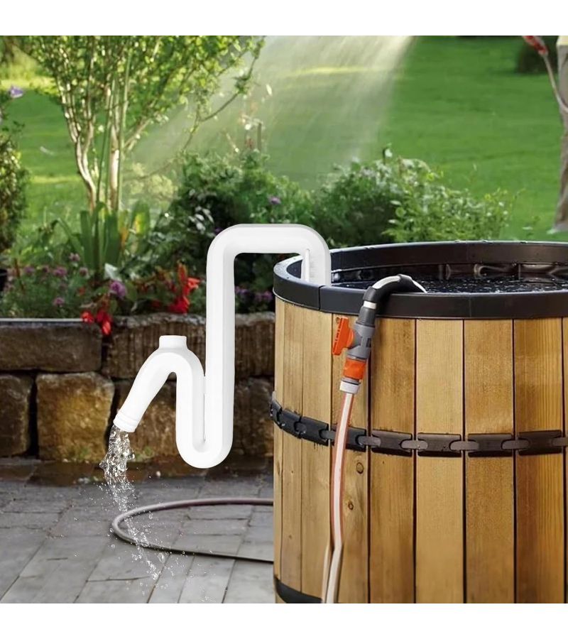 Gray Self Priming Siphon Hose Kit for Easy Automatic Drainage and Flood Protection - Image 1