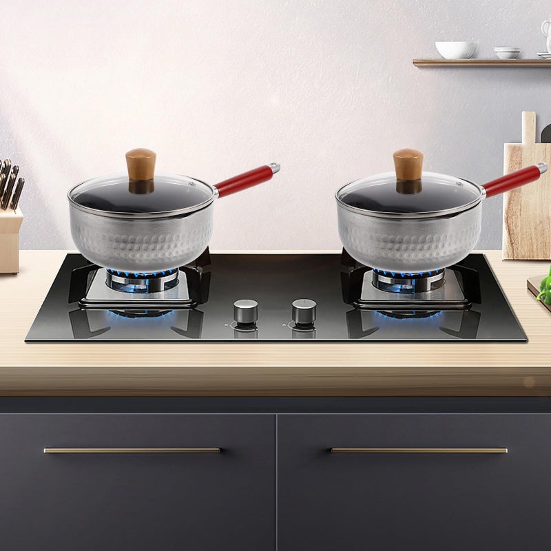 Multifunctional Non Stick Milk Pan With Lid 18cm Maifan Stone Coating Saucepan - Image 5
