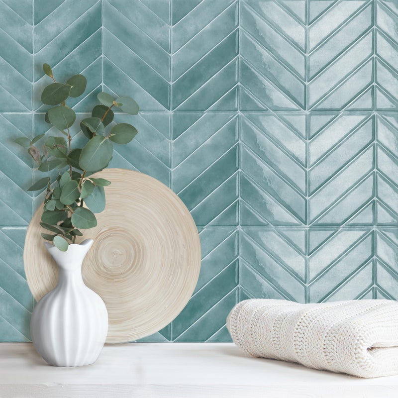 SMART TILES Peel and Stick Backsplash - 5 Sheets of 11.43" x 9" - 3D Adhesive Peel and Stick Tile Backsplash for Kitchen, Bathroom, Wall Tile - Image 5