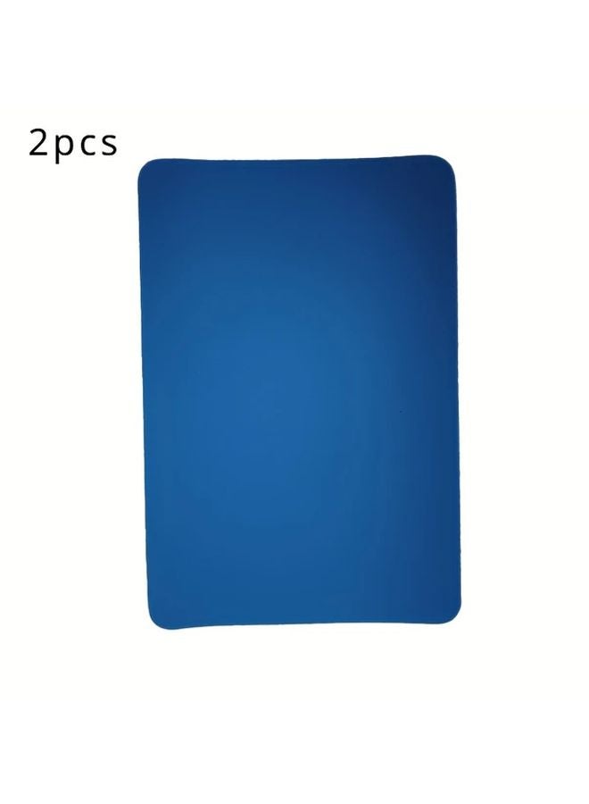 قطعتان من مجموعة ترقيع القوارب القابلة للنفخ من البولي فينيل كلوريد الأزرق للقوارب المطاطية والكاياك، مقاومة للماء - Image 1