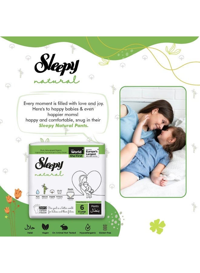 Sleepy حفاضات أطفال طبيعية بحجم 6 | راحة قصوى، امتصاص فائق، صديقة للبيئة، مضادة للحساسية، 5 × 20 قطعة - Image 2