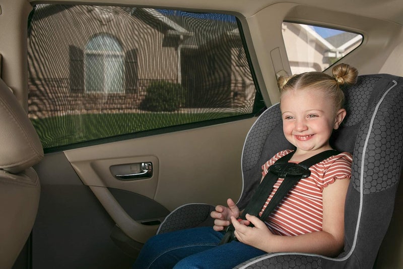UCGOU Car Rear Children's Window Shades for Baby (Pack of Two) - Stretchable & Breathable Sun Protection - Image 3