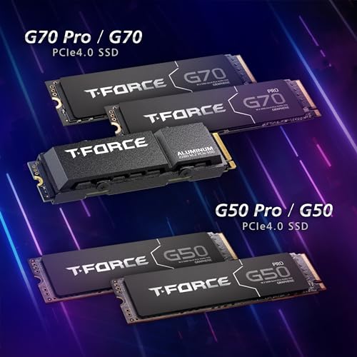 TEAMGROUP T-Force G50 2TB SLC كاش 3D TLC NAND NVMe InnoGrit PCIe Gen4x4 M.2 2280 SSD للألعاب مع مبرد حرارة جرافين فائق النحافة يعمل مع PS5 سرعة قراءة/كتابة 5000/4500 ميجابايت/ثانية TM8FFE002T0C129 - Image 5